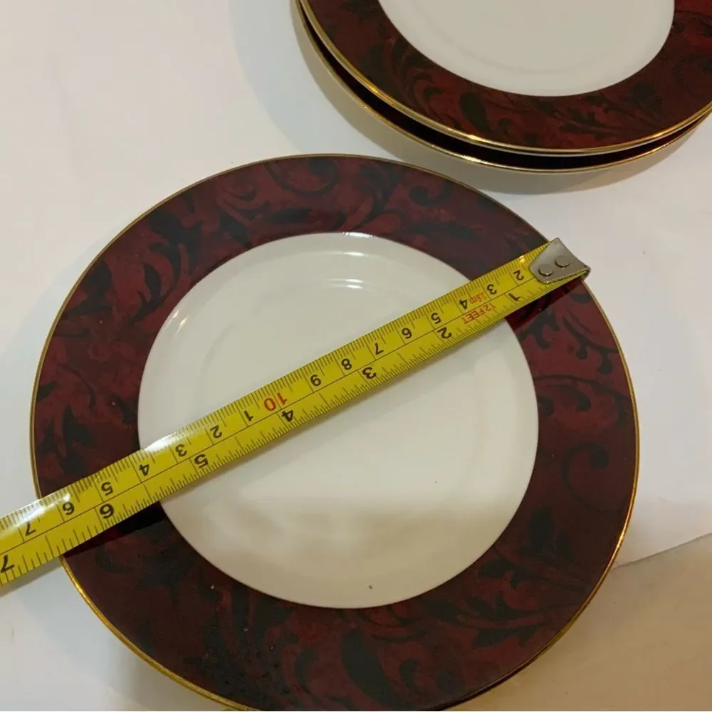 Hallmark Home Collection Sakura Rimmed appetizers plates set of 4